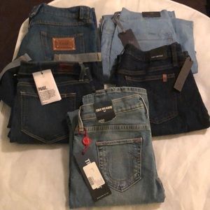 New 5 Piece Designer Jeans Lot D&G Paige Joe’s